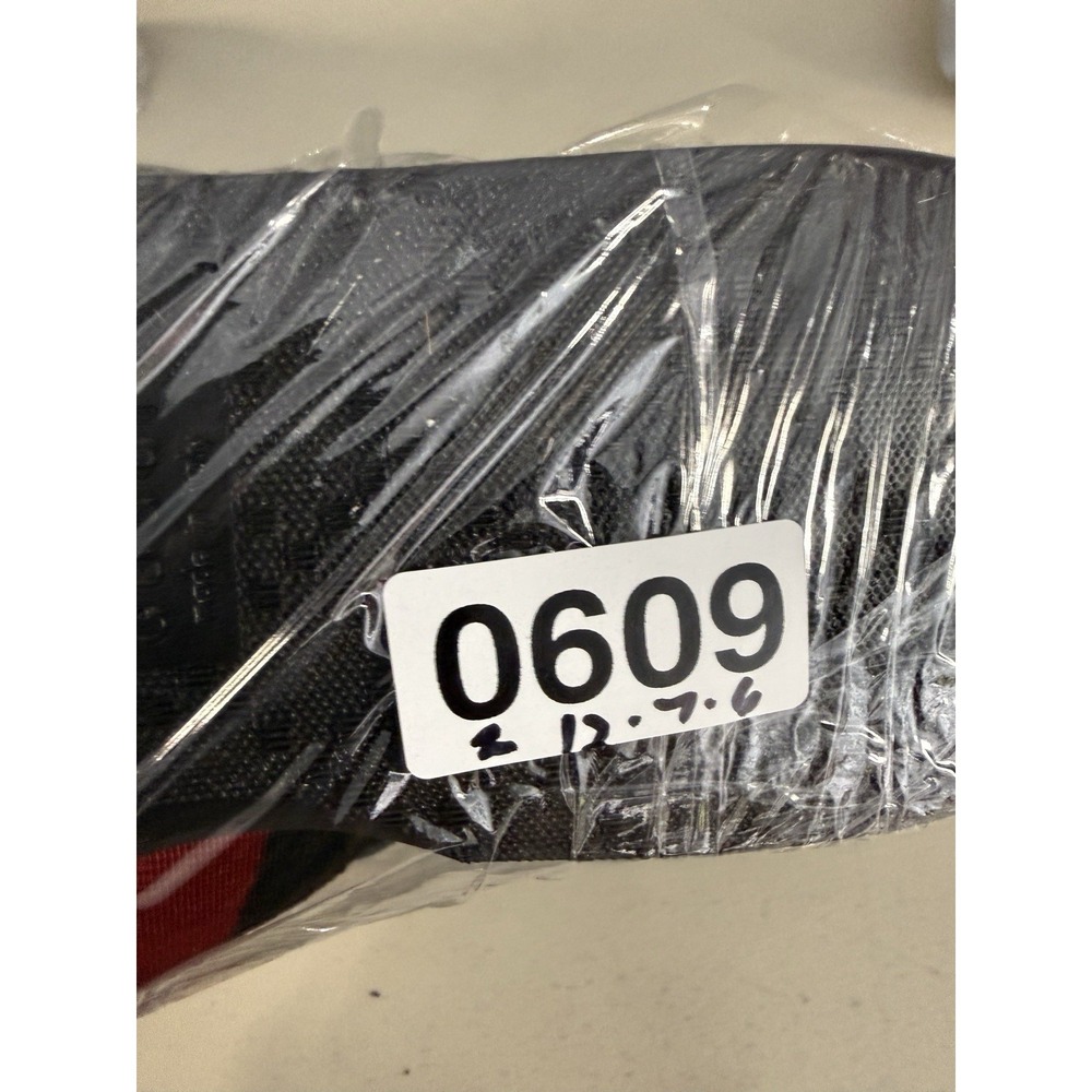 Gucci GG Canvas Low Top Sneakers Black Red Web Stripe Mens 8.5 D Leather Trim - Picture 9 of 9